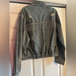 POL Light Blue Denim Jacket with Rhinestones!
